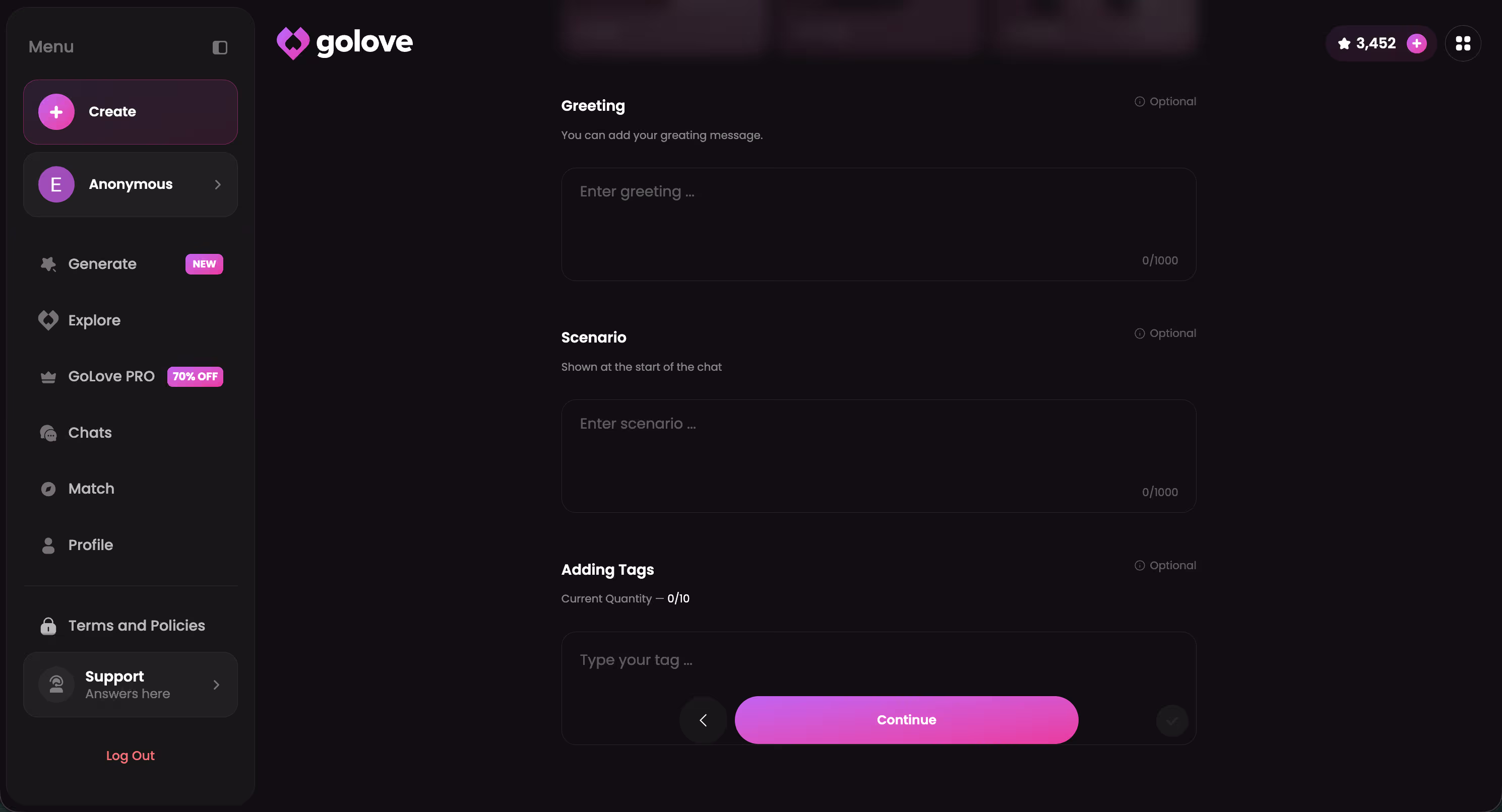 Controlli di personalità — temperamento, apertura, livello kink. — ai girlfriend app customization options